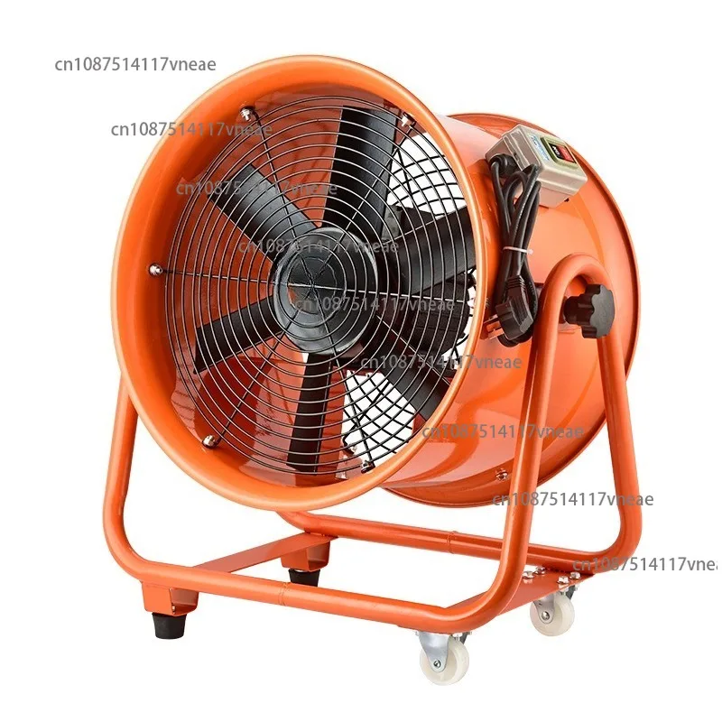 

220 В мобильный ручной портативный осевой вентилятор с роликами промышленный сверхмощный вытяжной вентилятор туннельный вентилятор