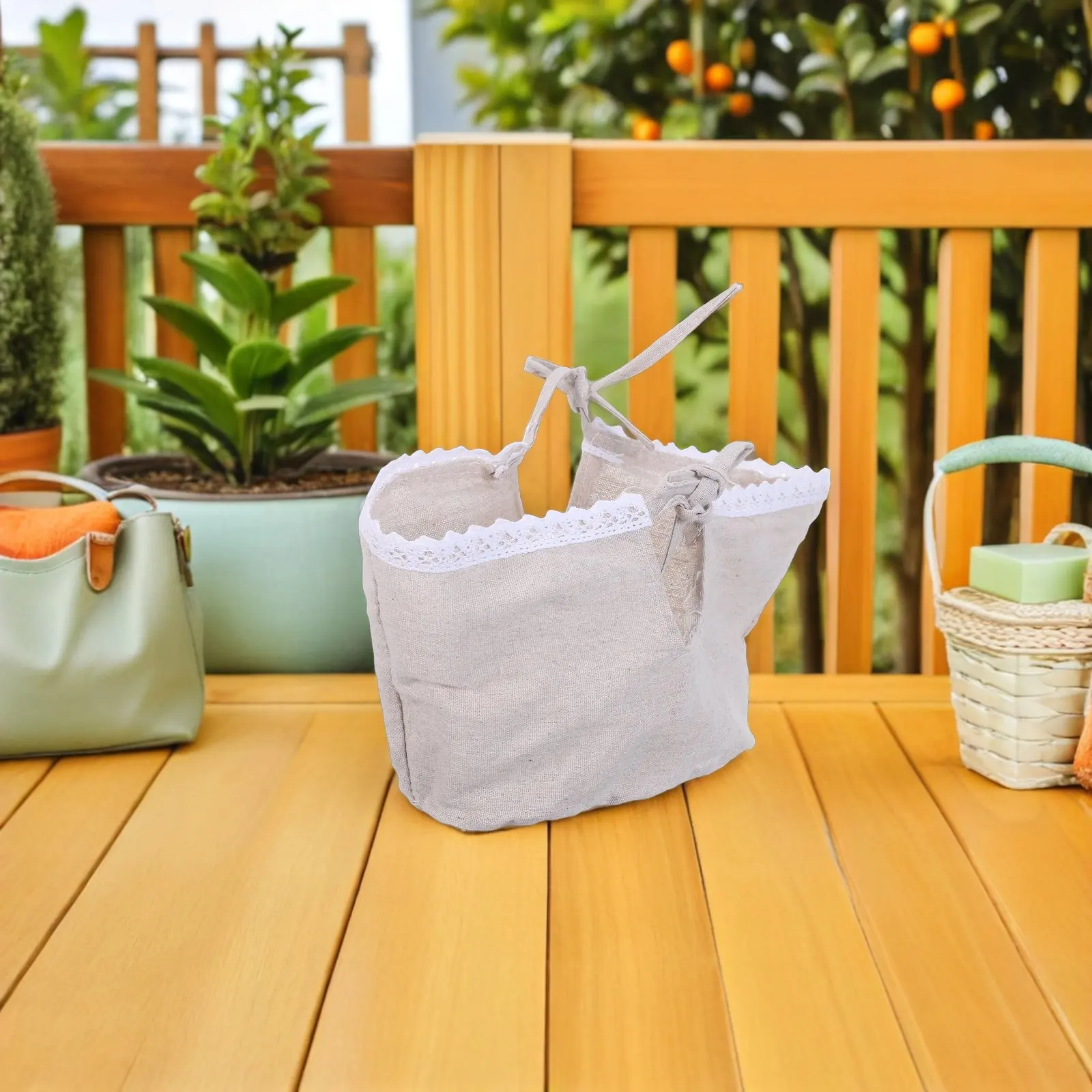 2Pcs Decorative Picnic Basket Cloth Liner Washable Fabric Insert for Rattan Wicker Basket Storage Farmhouse Wagon Bread