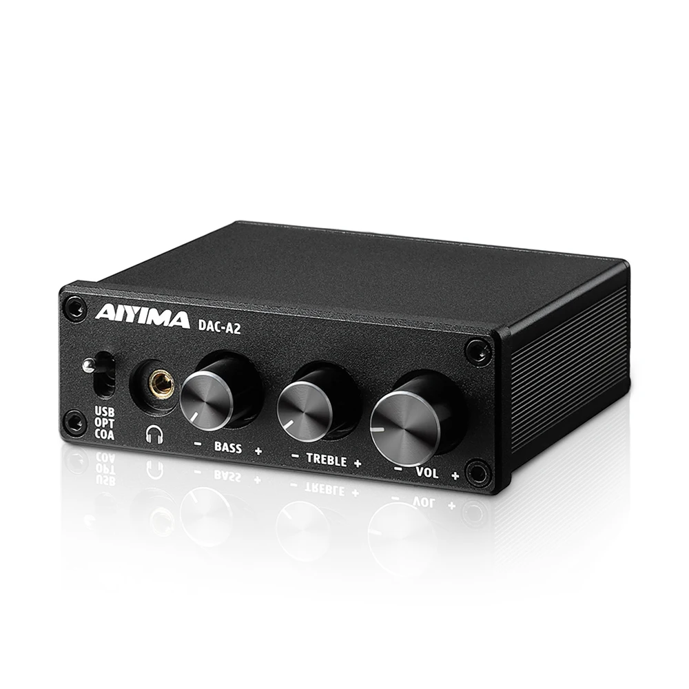 AIYIMA DAC-A2 HiFi-Audio-Decoder USB-Kopfhörerverstärker Koaxialer Optischer Ausgang Stereo-Gaming-DAC für Verstärker Aktive Lautsprecher 3