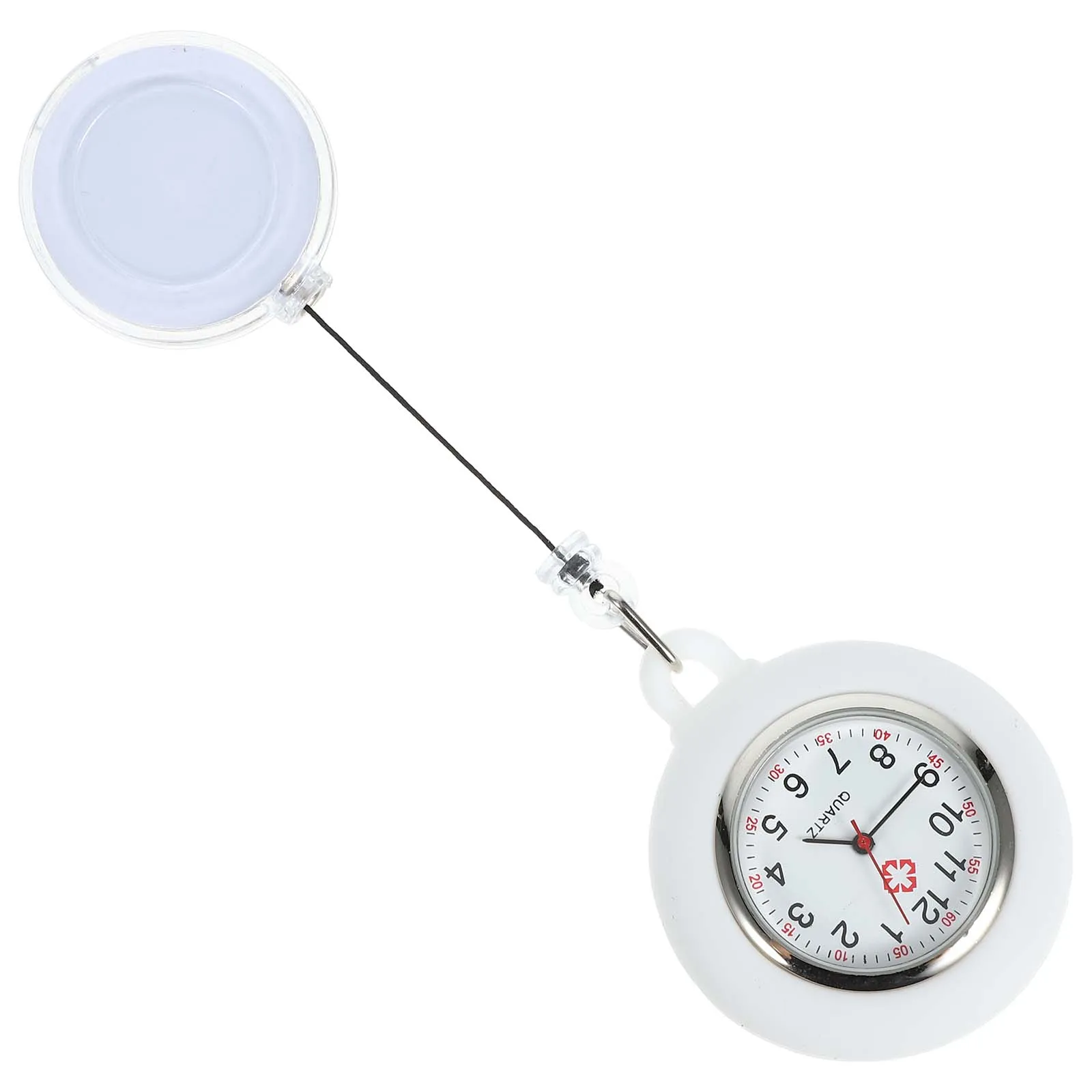 Orologio da infermiera Orologio da tasca con clip per uomo Donna Dottore Clinica Staff Studente Orologio leggero dal design con volto sorridente