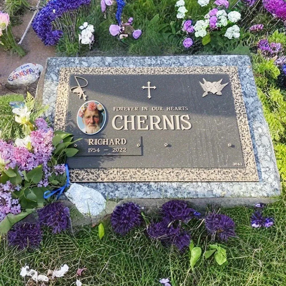 2D Flat Not 3D 1pc Custom Photo Memorial Headstone Tile Memorial Day - Personalized Remembrance Gift Pet Memorial Gift