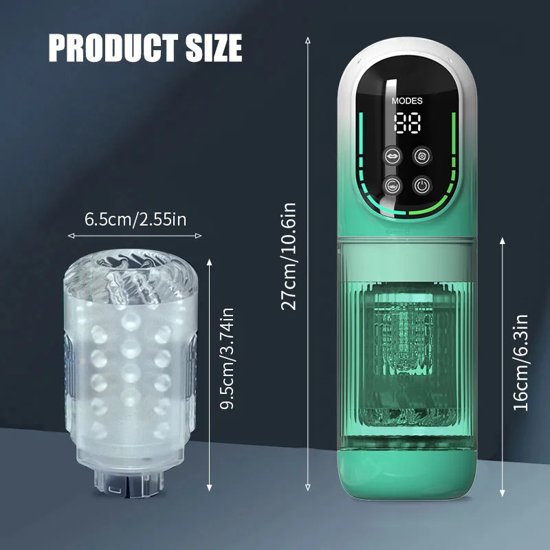 IPX7 LED Automatic Male Masturbator Cup 7 Sucking Rotating Licking Thusting Modes Pocket Pussy Stroker Blowjob Sex Toys For Men