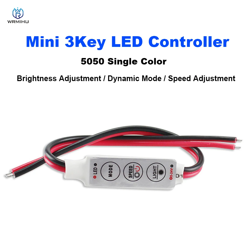 DC5-24V Mini  LED Light Dimming 3 Keys Controller Dimmer Driver and Switch 3528 5050 5630 Newest Control Led Strip Light