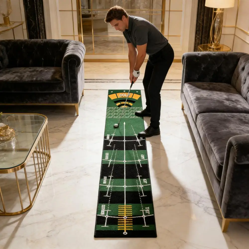 Indoor Putting Green Foldable Golf Putting Mat with Anti-slip Backing Indoor Outdoor Putting Green Practice Golf Game for Home