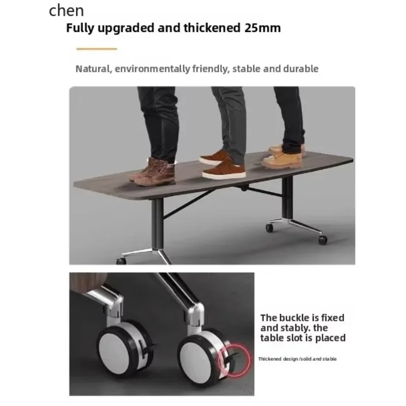 DSA  Movable Conference Long Table Mobile Folding Multi-Functional Telescopic Training Table
