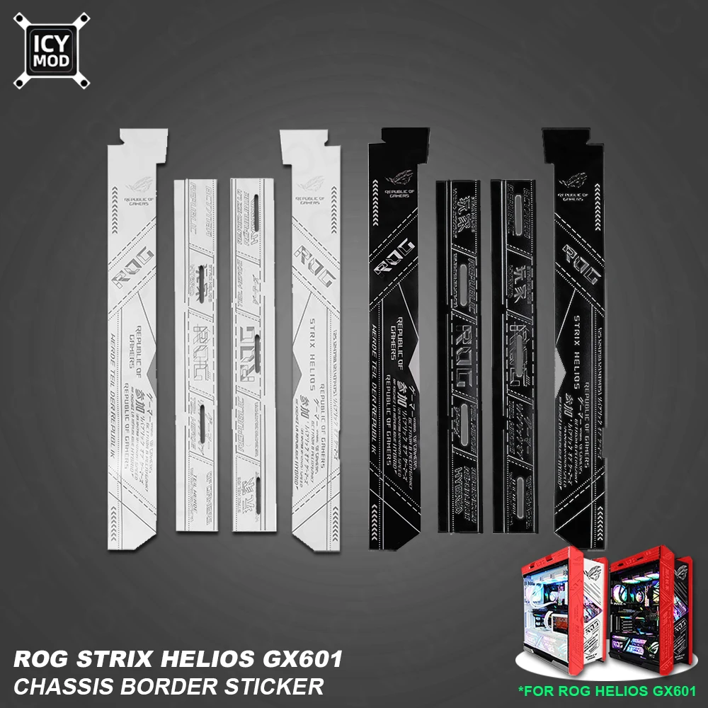 ASUS GX601 Computer Chassis Customized Matte Sticker for Gaming DIY Decoration ROG Strix Helios Cover White/Black