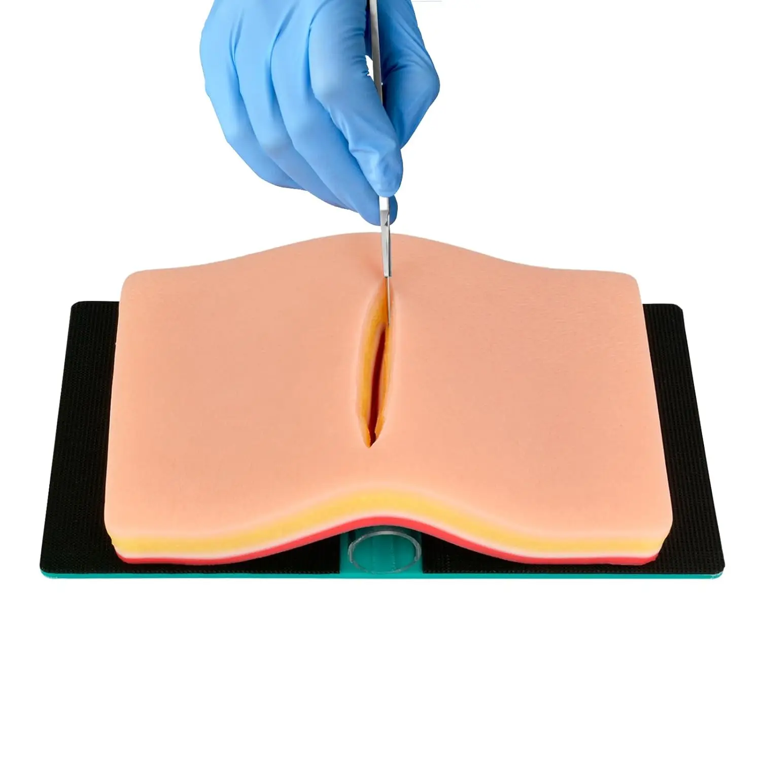 Reusable Suture Training Pad with Advanced 5-Layer Skin Realistic Suture Practice DIY Different Wounds for Medical Student Nurse