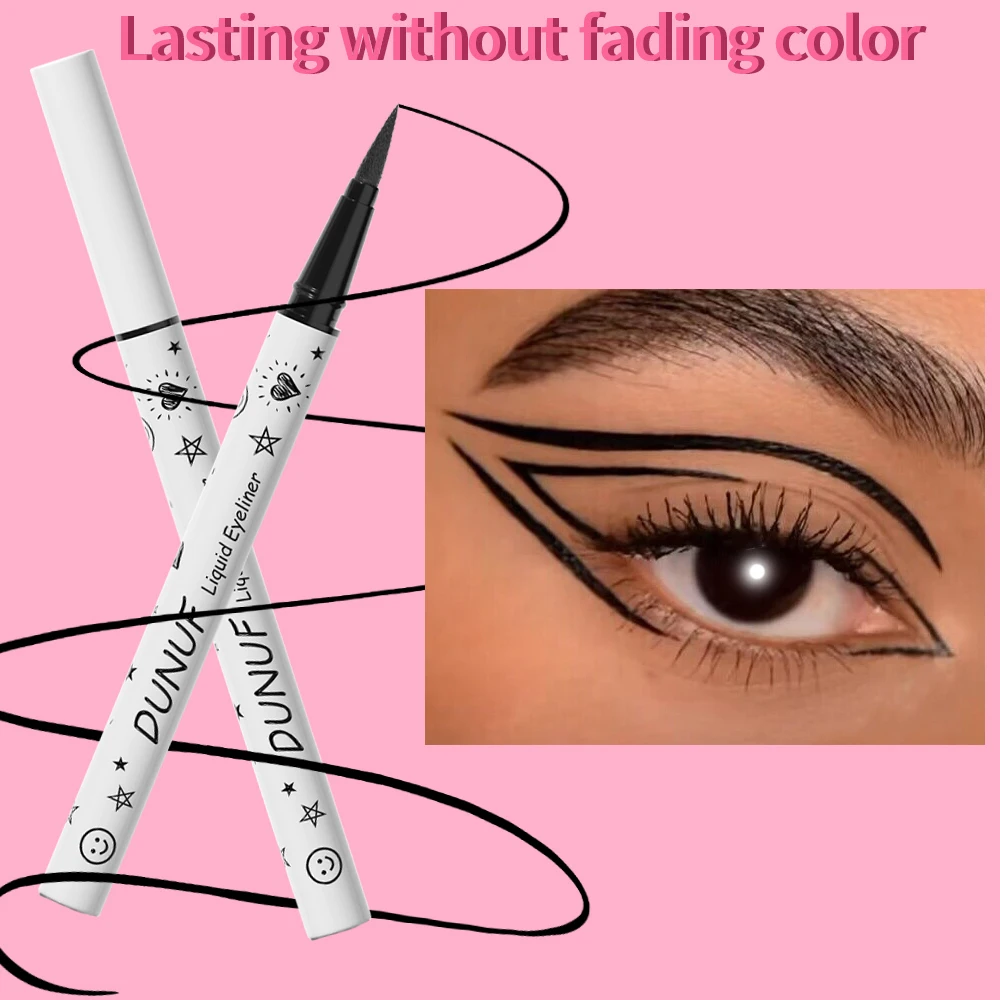 DUNUF 12 Color Long-lasting Waterproof and Anti-Smudge Smooth Nourishing Liquid Eyeliner