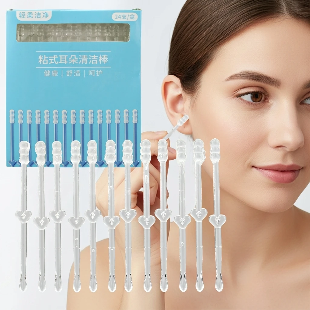 Earwax Removal Sticks Soft Rubber Tip Washable Sticky Reusable Ear Cleaning Tool Safe Comfortable Ear Care tools