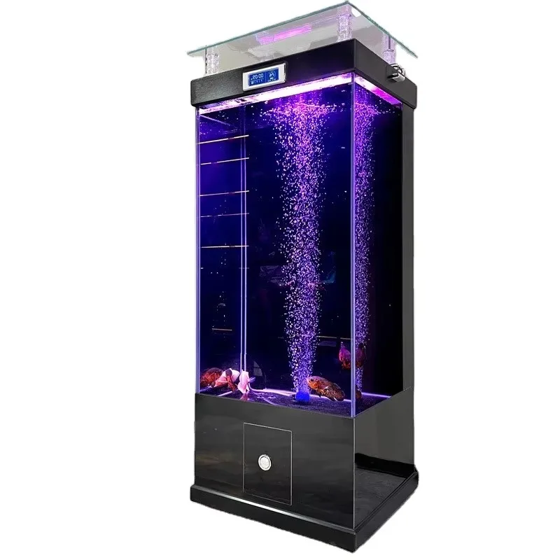 

Rectangle Big Aquarium with Filtration for Living Room Decoration Fish Tank Aquarium Home Landscaping