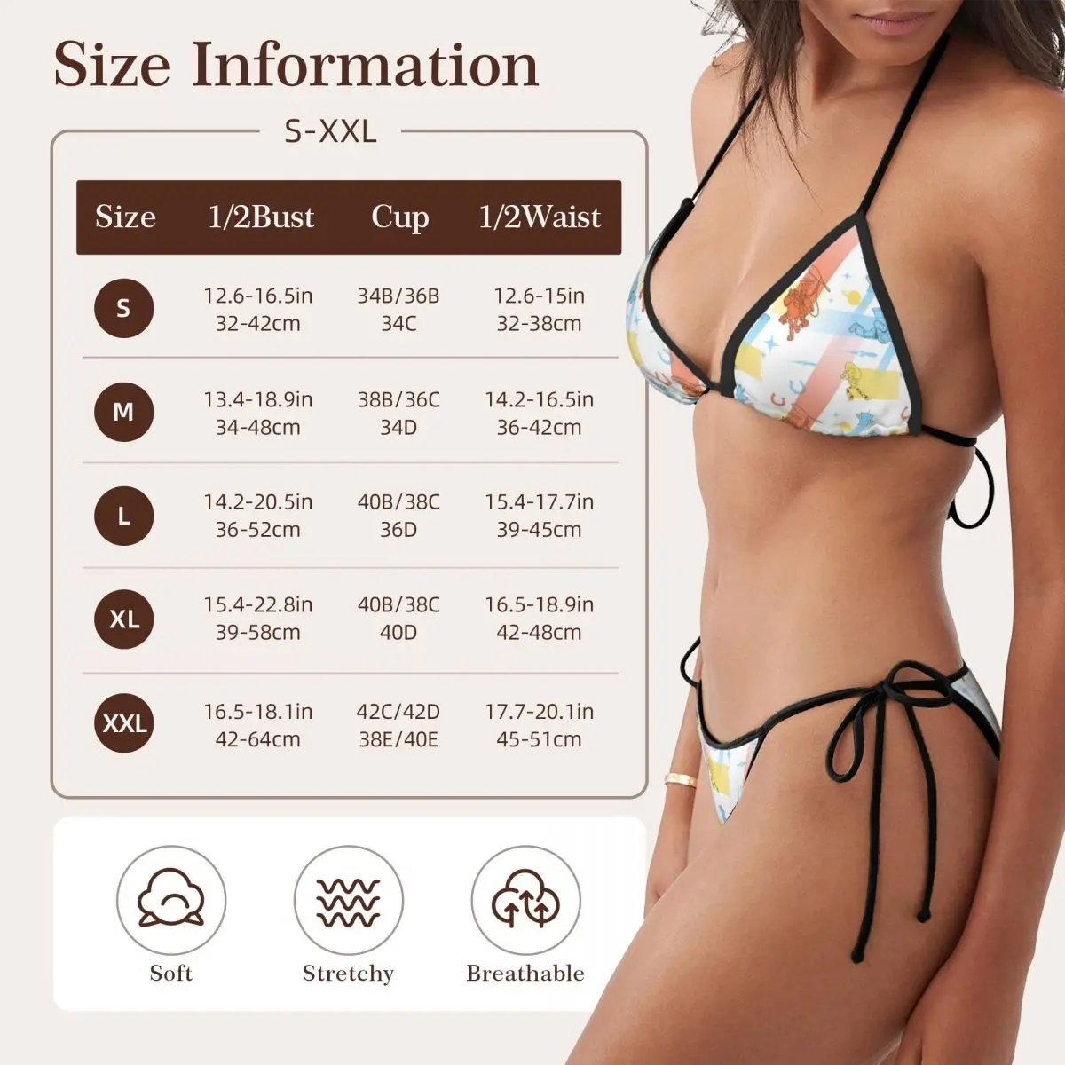 Trajes de baño de dos piezas de dibujos animados de Toy Story de moda personalizados Conjuntos de bikini Vacaciones en la playa