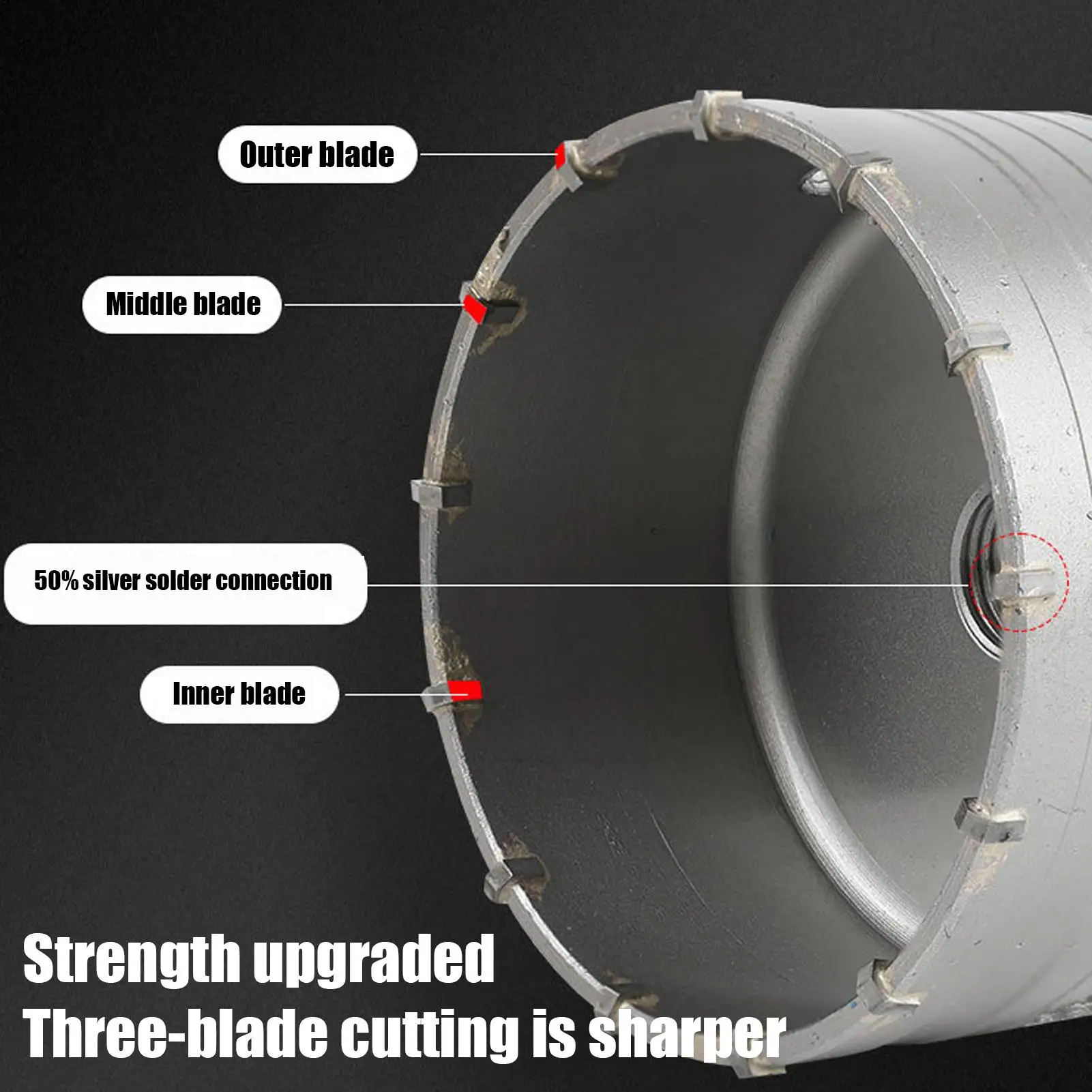 

Hole Saw Kit Wood Concrete Brick Hole Saw Drill Kit Metal Cutting Tool High Strength Project Drilling Accessories For Plumbing