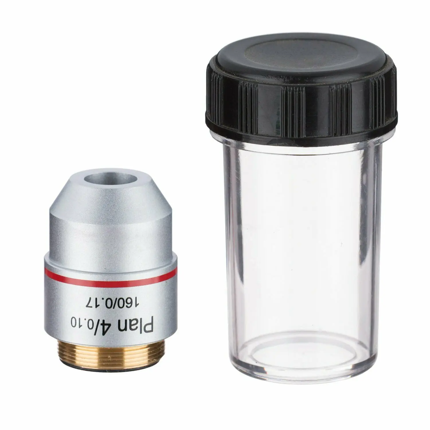 Plan Achromatic Microscope Objective Lens 4X-100X RMS Thread DIN Standard 45mm Parfocal for Biological Lab Research Hot Sale