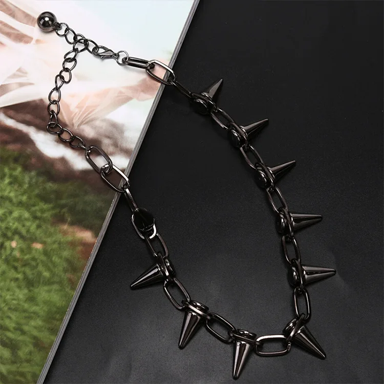 Punk Style Gothic Rivet Necklace Pendant Bullet Clavicle Chain Exaggerated Necklace