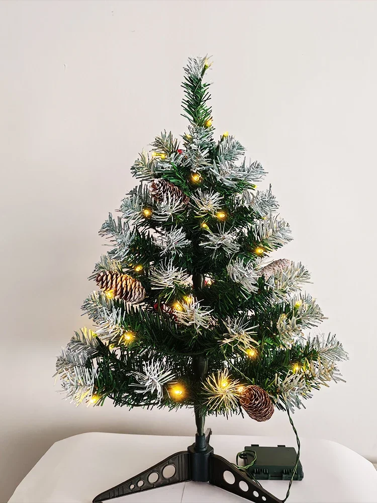 

Christmas Decorated Tree with Cone and LED Lights, Home Decoration, Desktop Decoration, Supplies, 45 cm, 60 cm