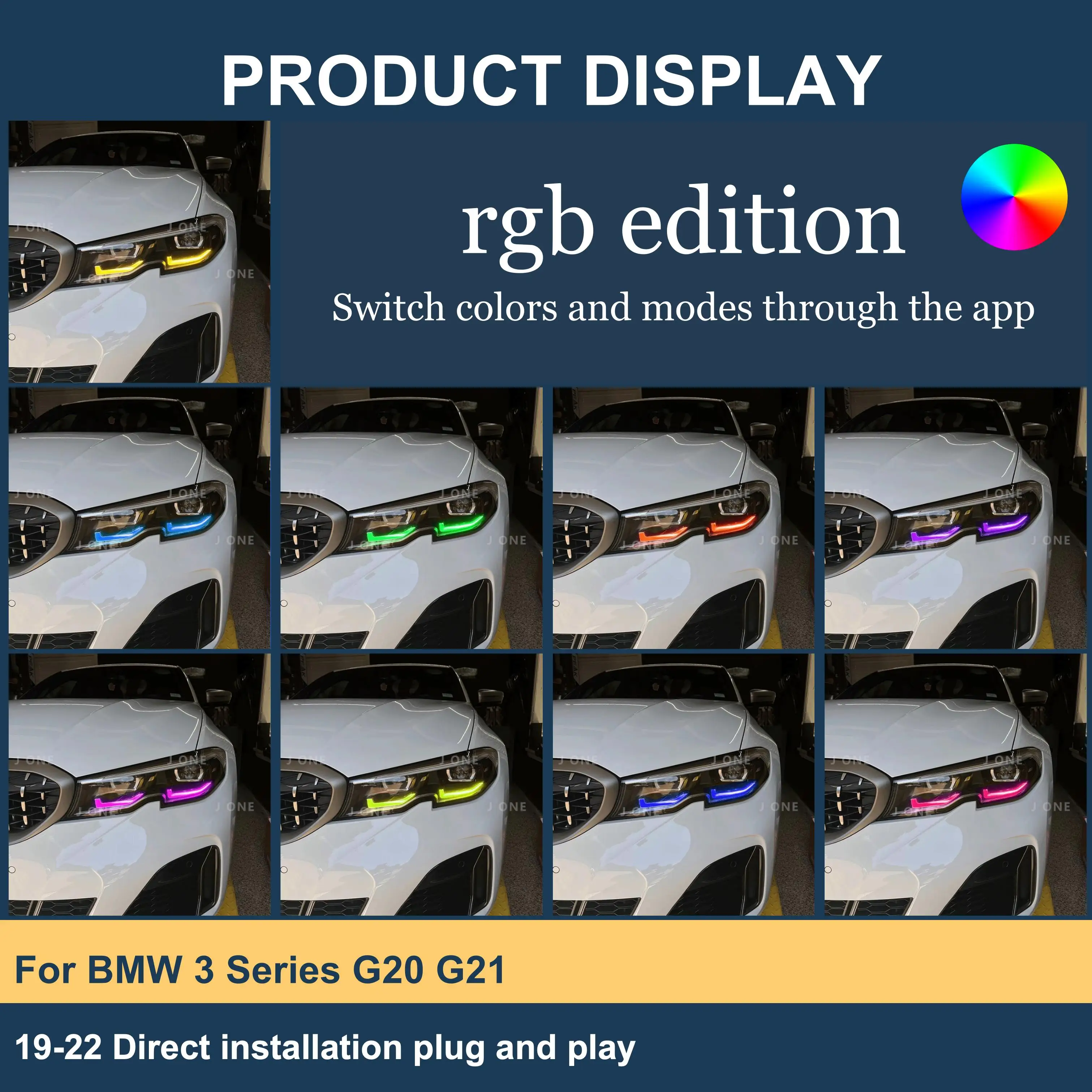 

J ONE Drl Rgb Colour Control By Phone Rgb Drl For BMW 3 Series G20 Drl Modul G20 G21 2019 To 2022 Others Car Light Accessories