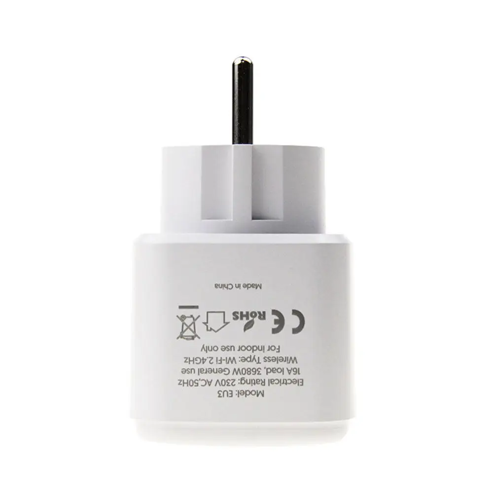 

Беспроводная умная розетка Wi-Fi с дистанционным управлением, вилка EU, мониторинг через приложение, таймер, беспроводное управление