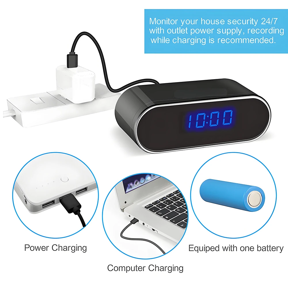 Newly upgraded 4KHD mini camera with upgraded infrared night vision, remote viewing, WIFI connection, and mobile detection