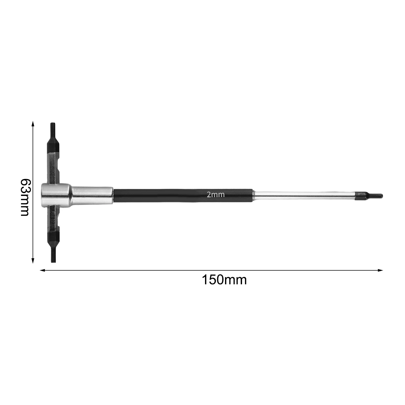 

Bicycle Maintenance T-Handle Repair Tool Free-Spinning Wrench Free-Spinning Collar Friction Grip Tips Lightweight Tool