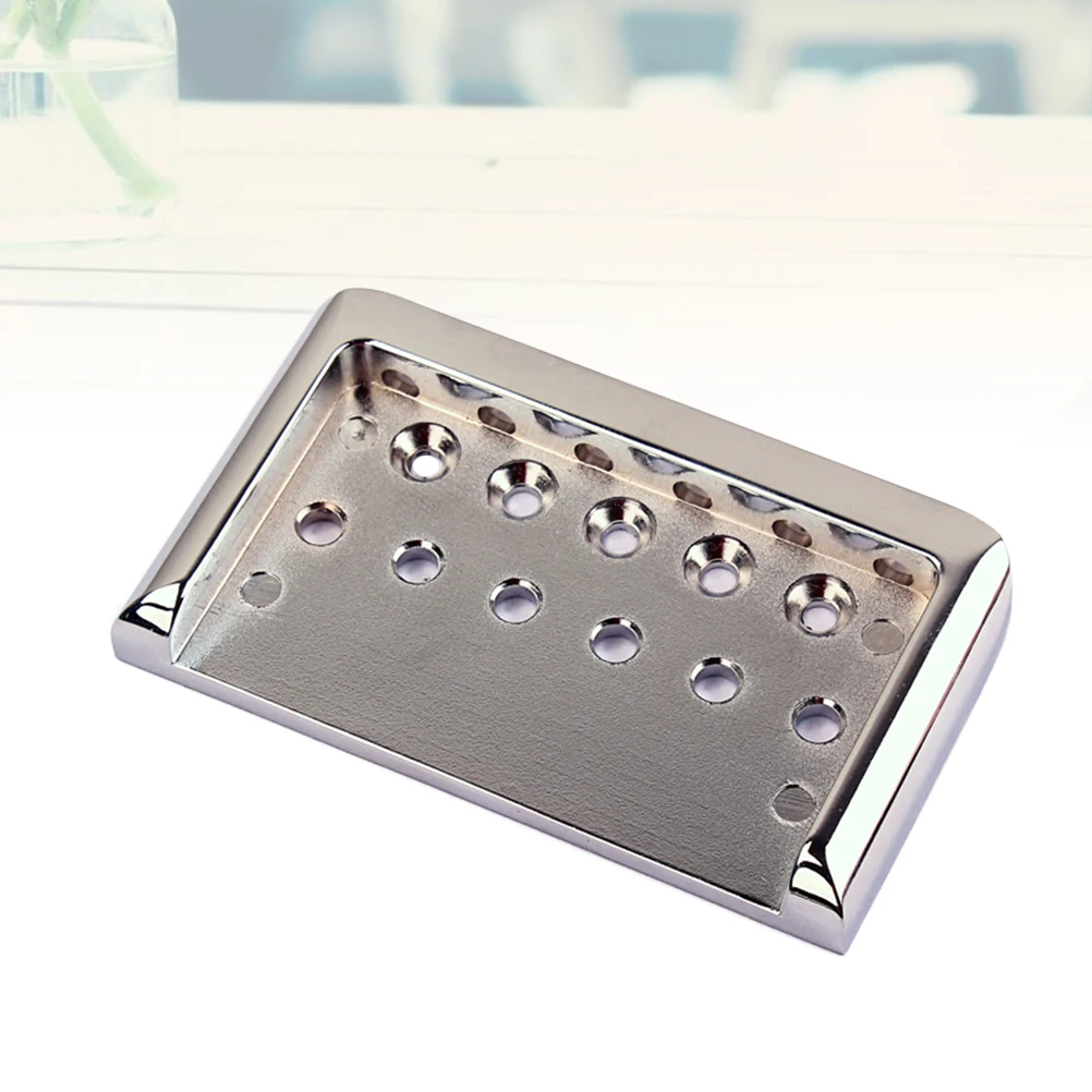 

Six-stringed Lyre Bridge Guitar Saddle Plate Accessories Hard Tail Silver Hardtail
