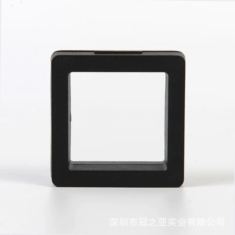 

500pcs 50*50mm PET Membrane Stand Holder boxes Floating Display Case Earring Gems Ring Jewelry Suspension Packaging Box