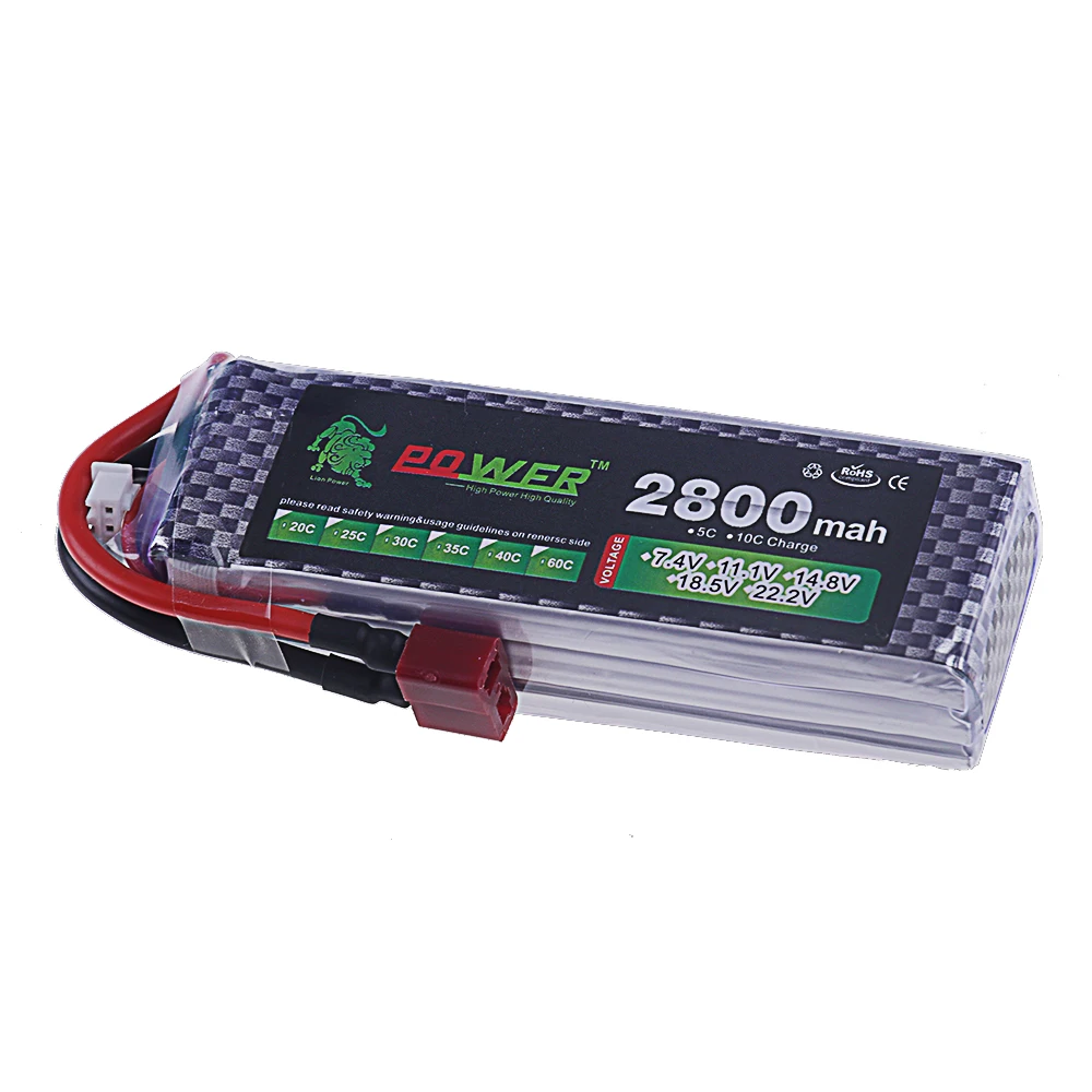 Upgrade 11.1V 2800mah Rechargeable battery For RC Toys Drone, Cars, Airplane, Helicopters, Boats