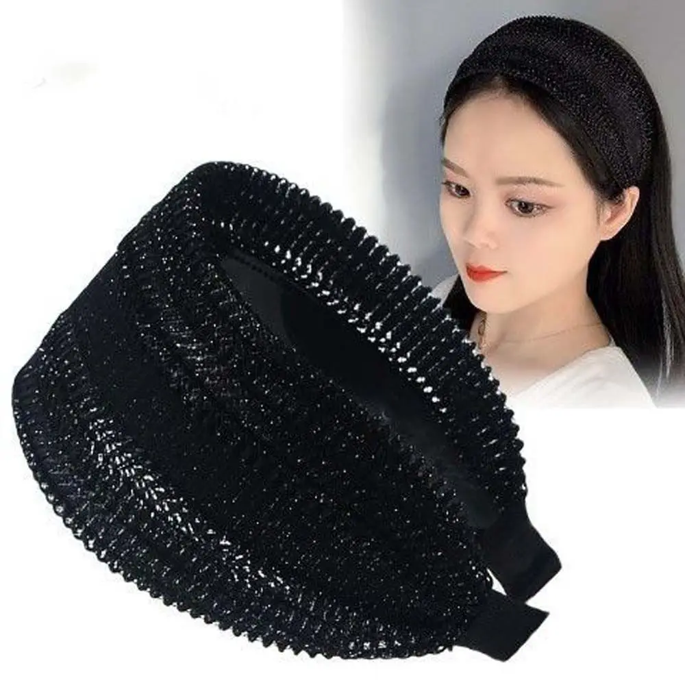 Elegante Glanzende Antislip Wash Face Headwear Brede Kant Haarbanden Vrouwen Haar Hoepel Koreaanse Head Wrap Hoofdband