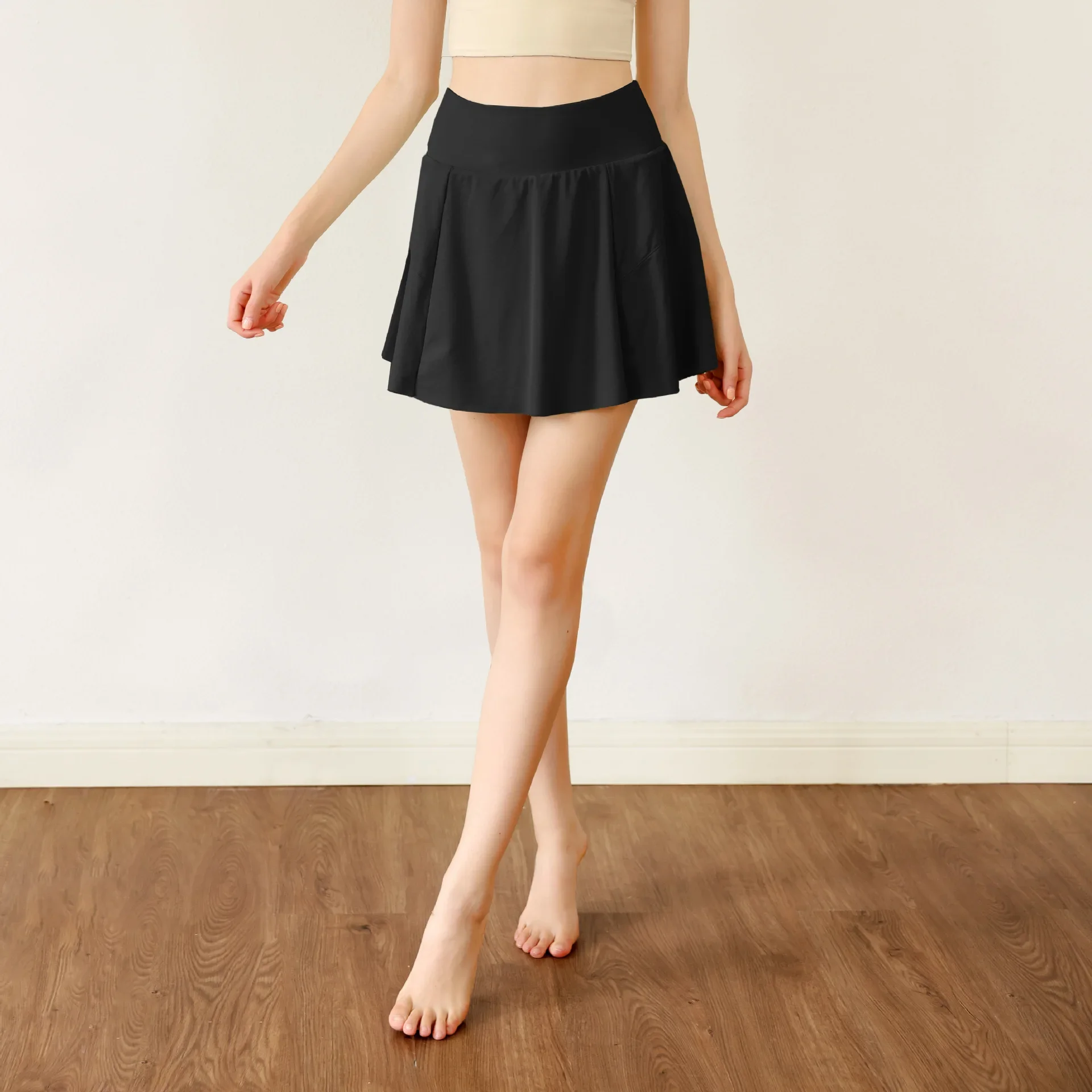 Women Tennis Skirt with Shorts Anti-Slip High Waist Yoga Skirt Summer Quick Dry Sport Skirt for Running Golf Workout