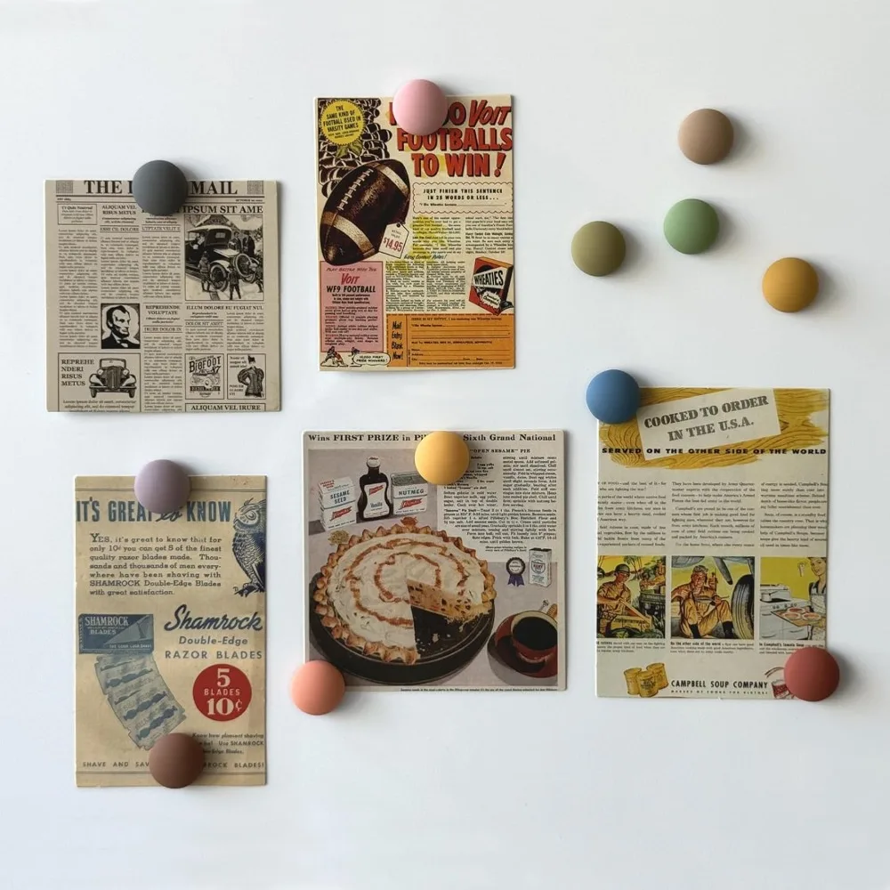 12-Pack Colorful Matte Fridge Magnets – Strong, Decorative for Kitchen, Office & Whiteboards