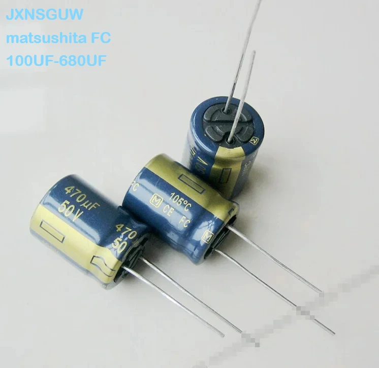 10PCS/LOT Matsushita FC 16V 25V 35V 50V 63V 100V 100UF 220UF 330UF 470UF 560UF 680UF 6.3V Audio Electrolytic Capacitor 105C