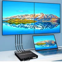 Controlador de pared de vídeo 4K @ 30hz 2x2 DVI HDMI caja de empalme multipantalla 1080P @ 60hz 1x2 1x3 1x4 4x1 1 a 2 3 4 procesador de empalme de TV