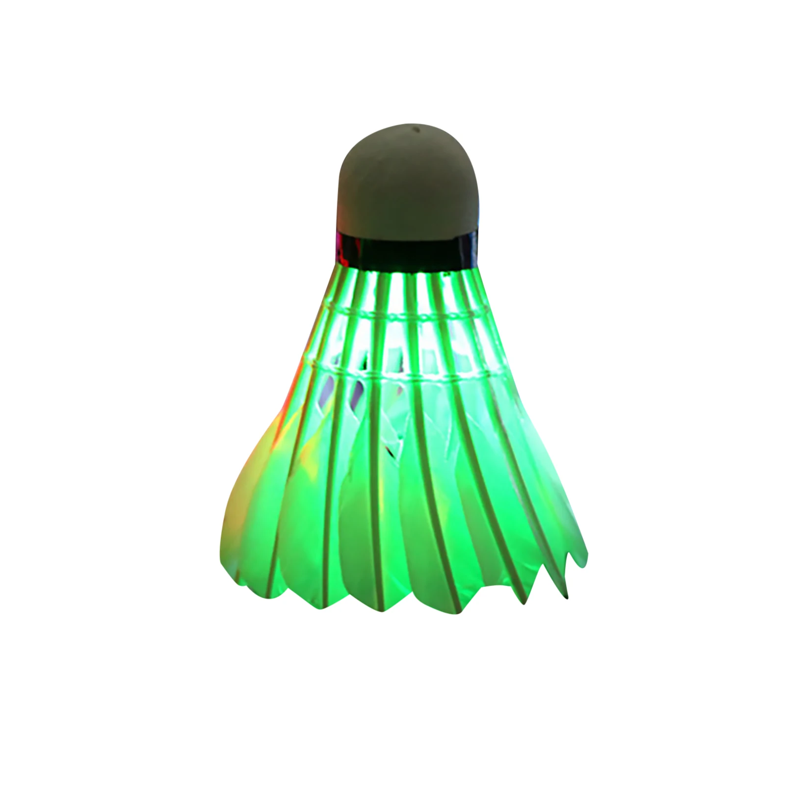 4 pezzi Dark Night Glow Colorful LED volani piuma d'oca volano illuminazione a LED palla da Badminton accessori per sport all'aria aperta
