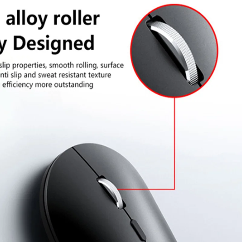 1 souris Bluetooth sans fil 2.4G – chargement de Type C, double Mode X2 silencieux réglable, pour ordinateur portable, ordinateur de bureau et tablette
