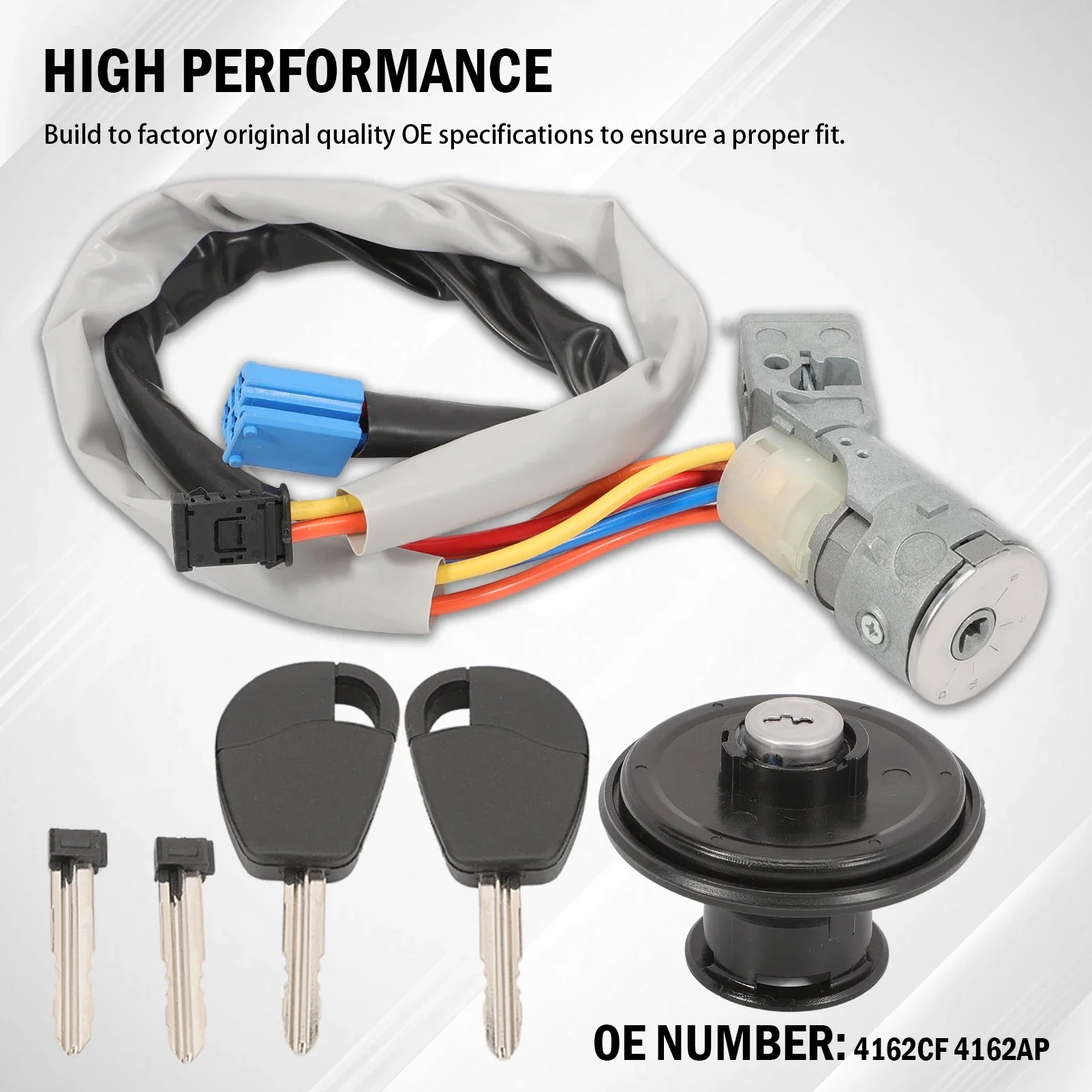 

Car Start Switch Kits 4162AP Ignition Barrel Door Lock Switch For Peugeot Partner Citroen Berlingo 2002-2008 4162CF