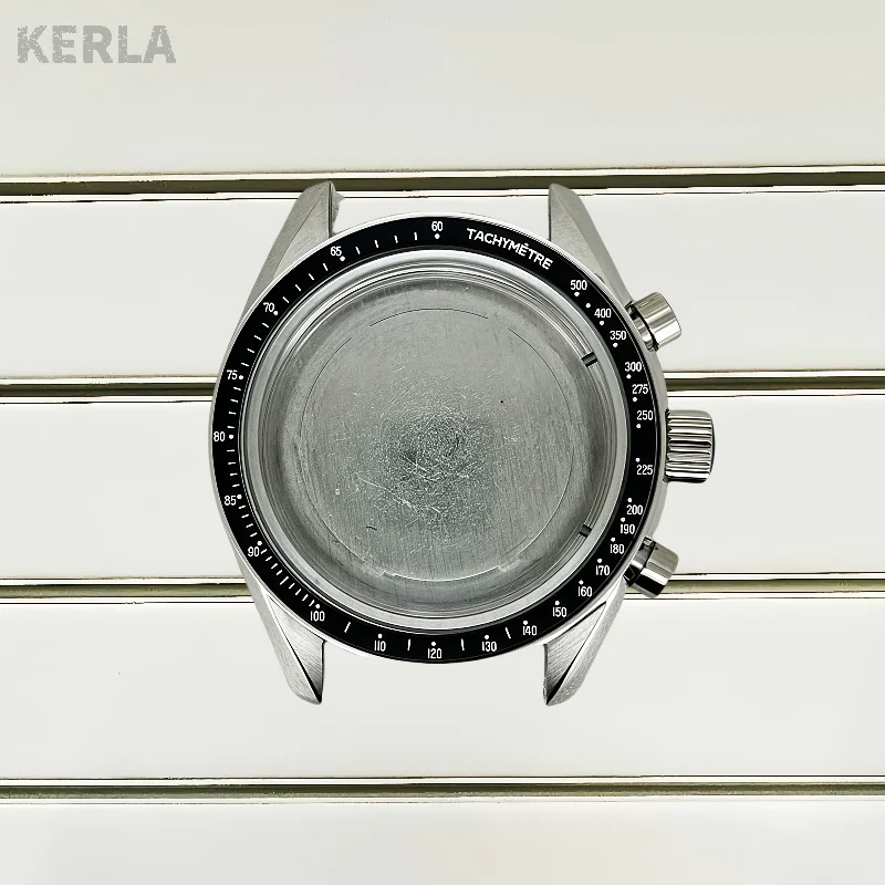 Multifunktionales, silber-schwarzes Mondblatt, 39,6 mm, geeignet für VK64- und VK63-Quarzuhren, Uhrenteile, passend für 20-mm-Armband, Gehäuse und Lünette. – Detail 8