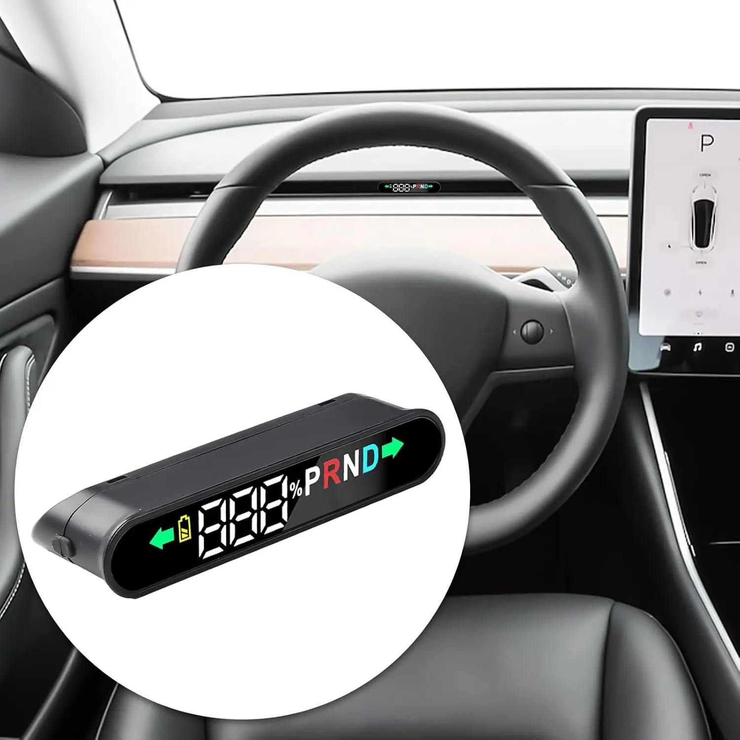 Hidden HUD Dashboard For Tesla Model 3 Model Y 2019-2022 Digital Heads Up Display Smart Speedometer Gear Position Battery Free