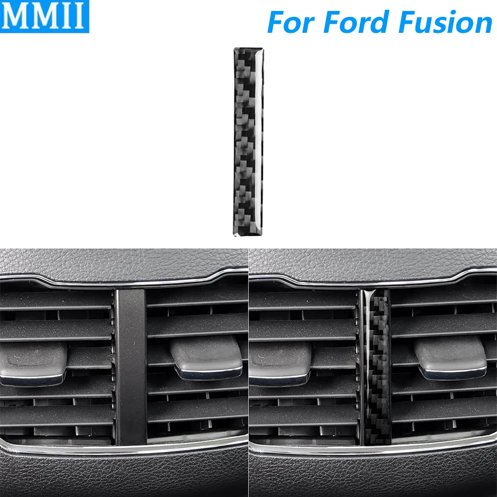 

For Ford Fusion 2013-2021 Carbon Fiber Rear Air Conditioning Vent Outlet Panel Cover Trim Car Accessories Decoration Sticker