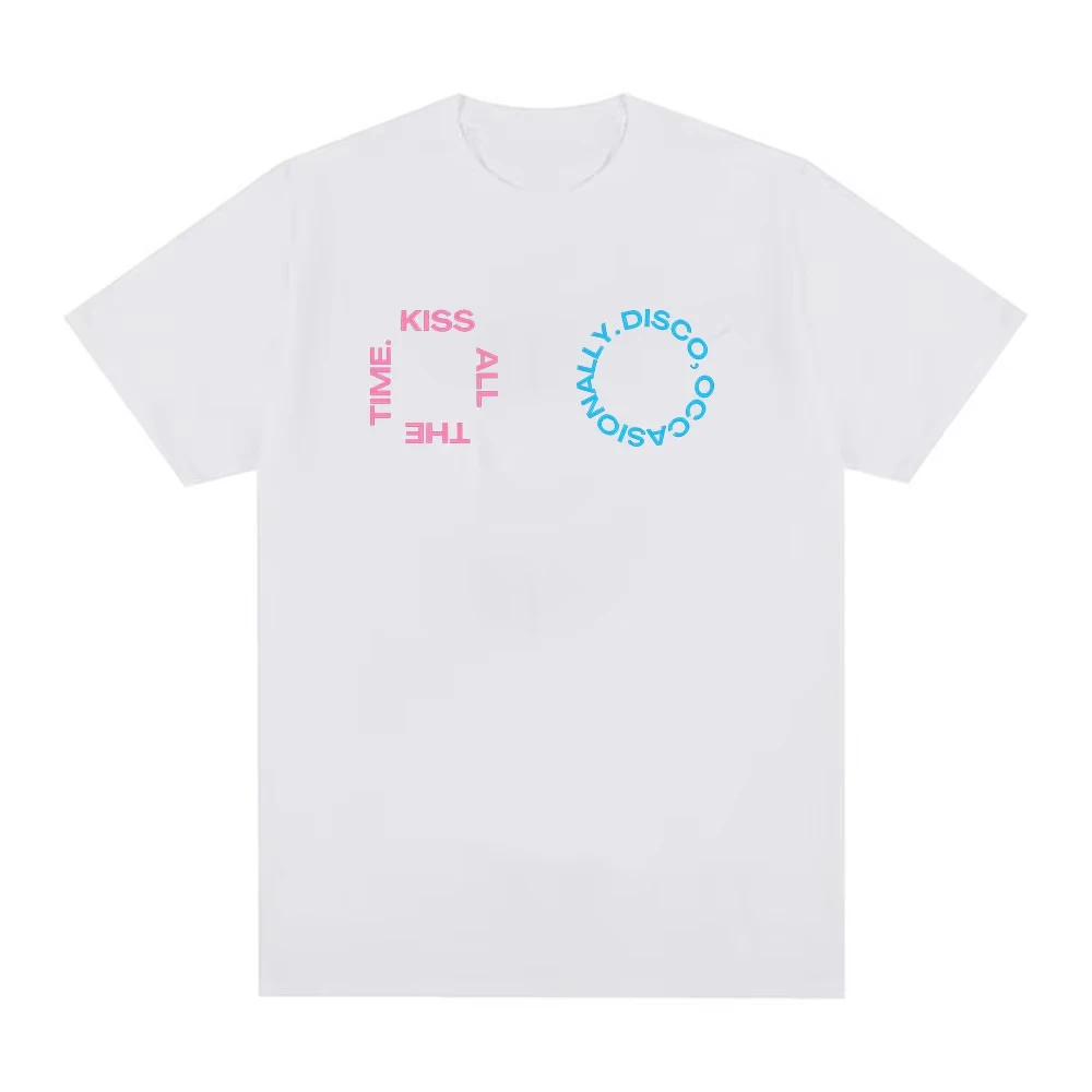 

Футболка с принтом Harry Styles Kiss All The Time Disco Occasionally Tour 2026, мужская и женская футболка с принтом Harajuku, хлопковая футболка большого размера