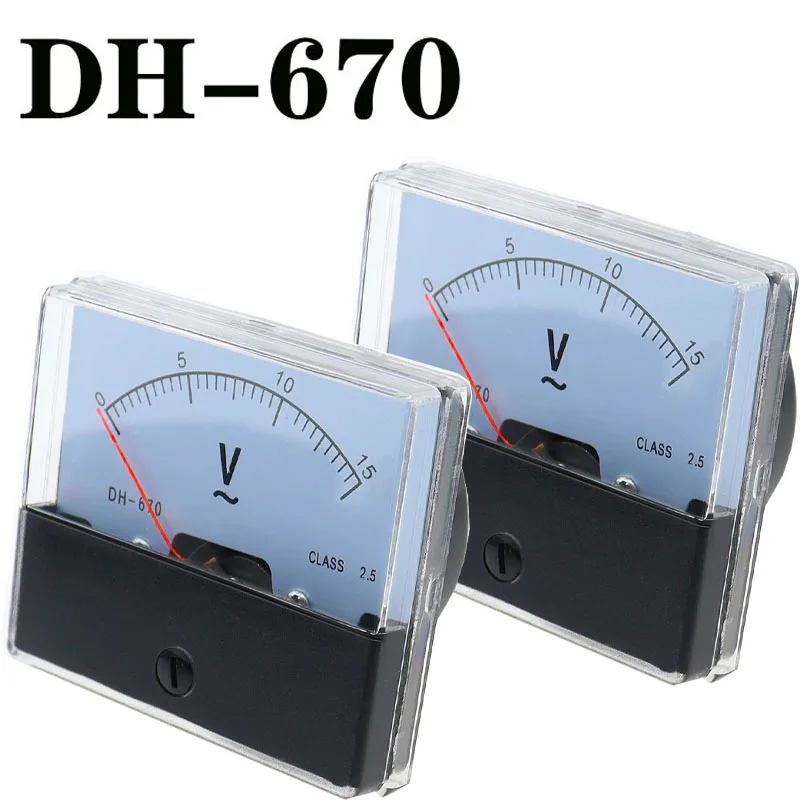 아날로그 패널 계량기 전압계 게이지 DH-670, AC 150V, 300V, 500V