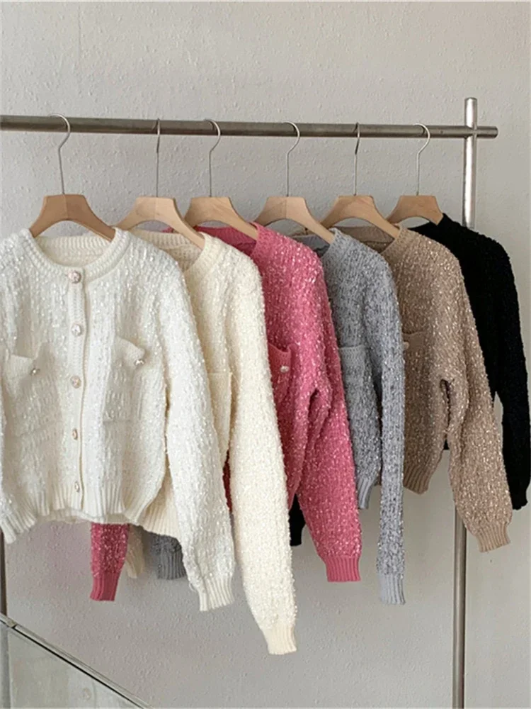 Women Sweater Womens Winter Sweaters Cardigan Traf Female Knitting Overszie Long Sleeve Loose Knitted Outerwear ropa de mujer