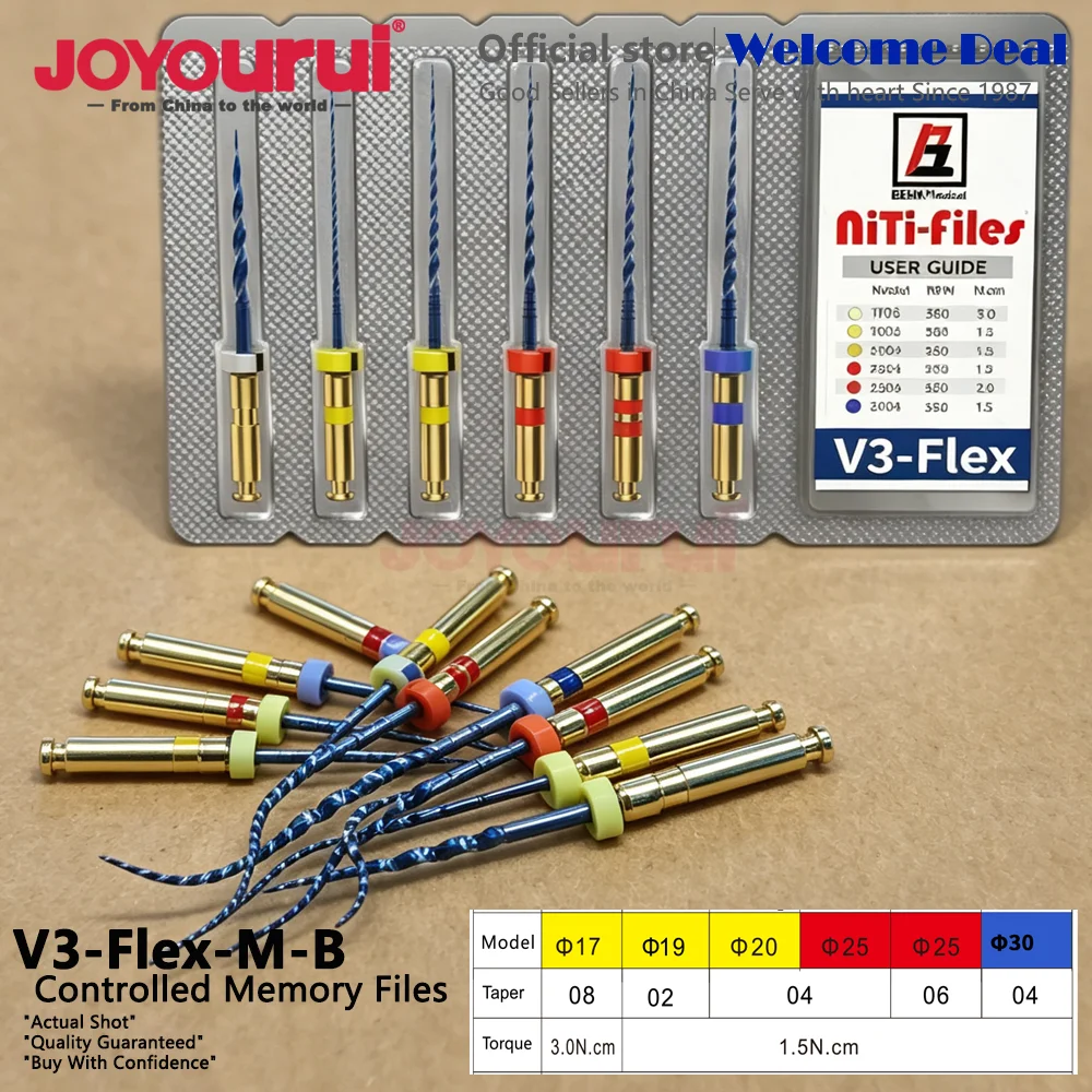 Dental Heat Activated Root Canal Files 25mm Endodontic Engine Use File NiTi Super Rotary Dentistry Tools E-Flex 25# 30# 20# 19#