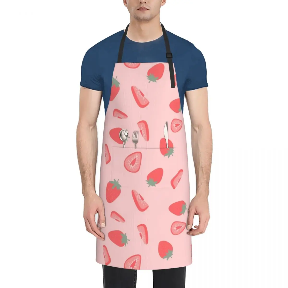 

Strawberry Fields Pattern Apron Cute Kitchen household woman men Kitchens Woman Apron