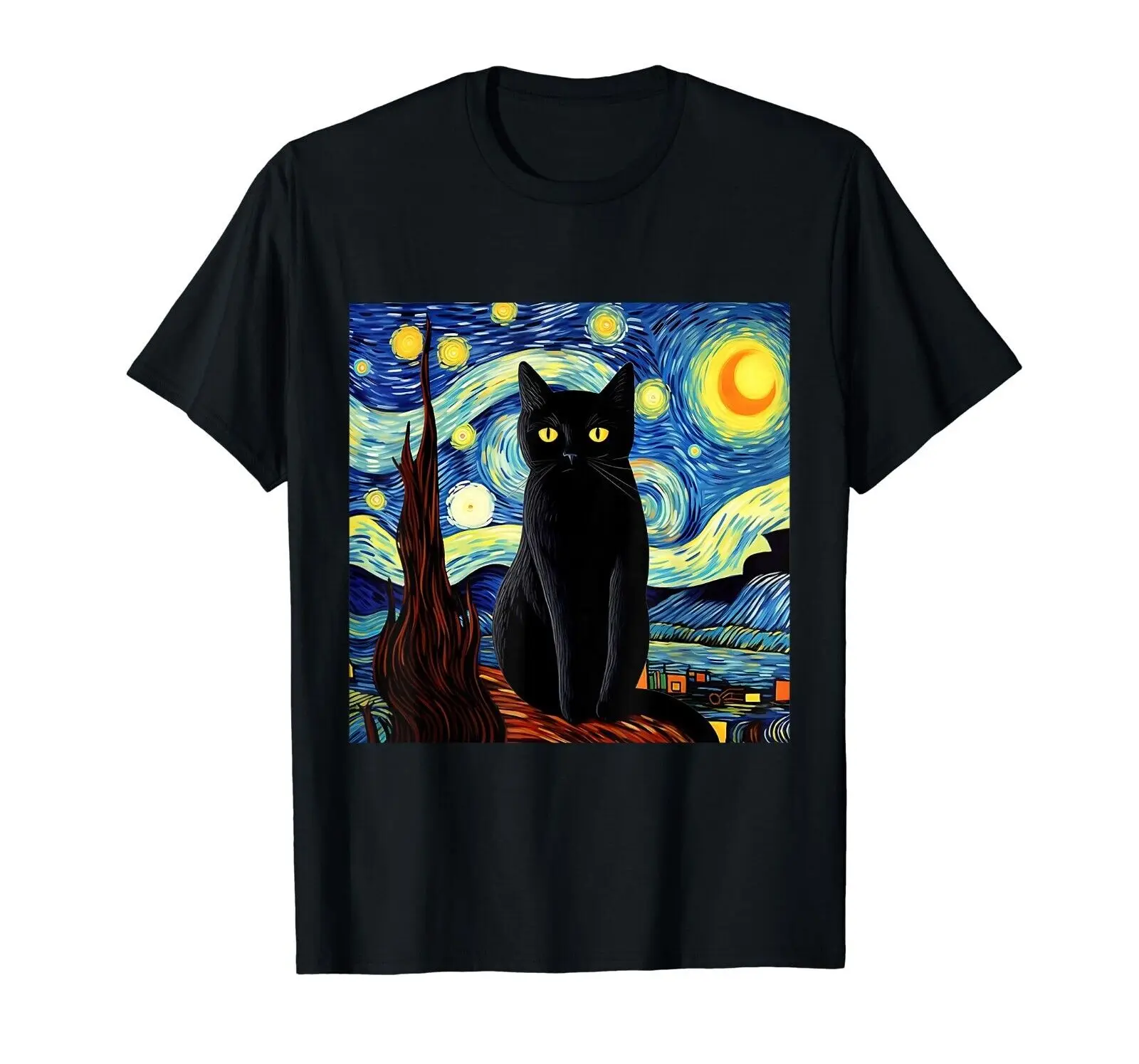 Funny  Painting Artist Starry Night T-Shirt Size S-5XL