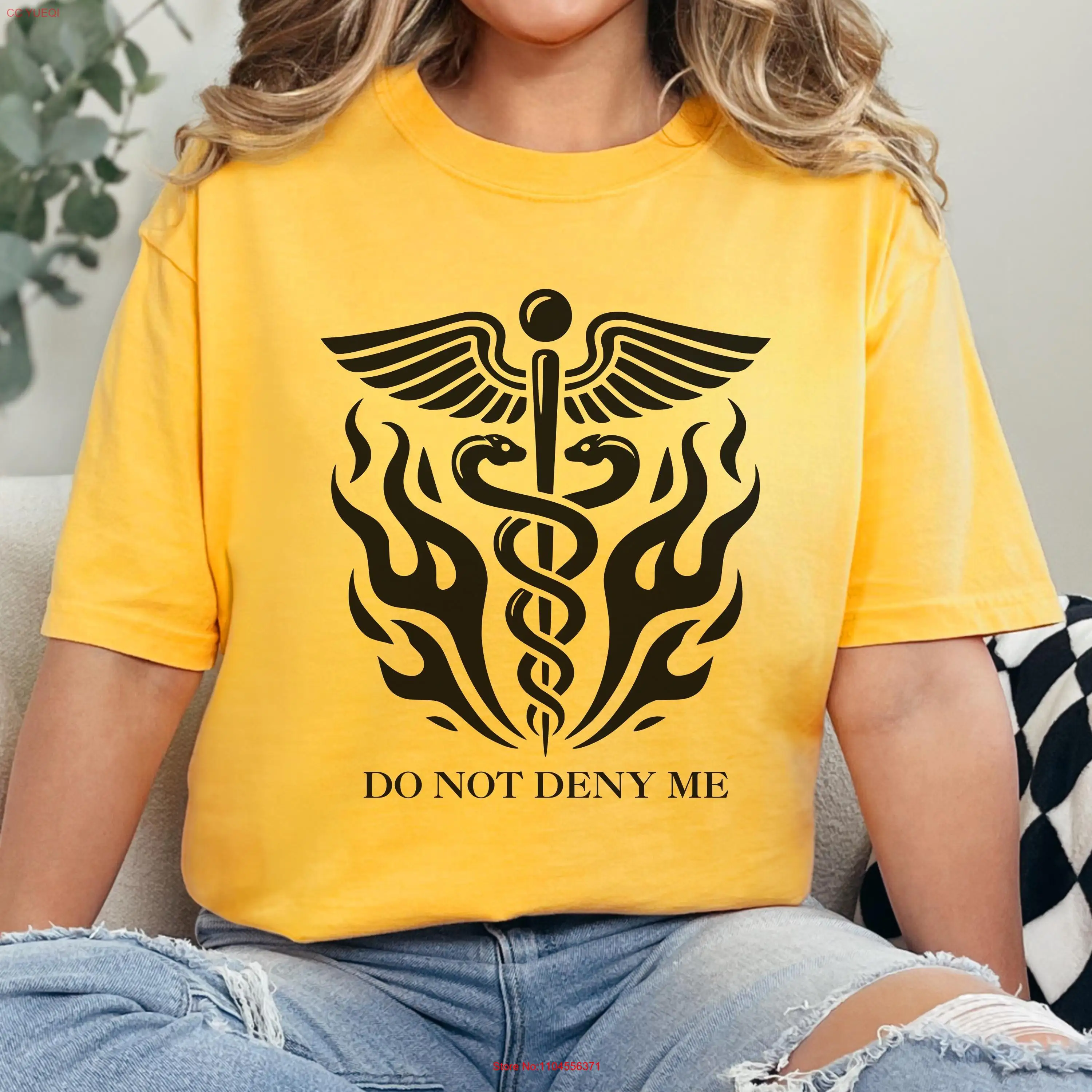 Do Not Deny Me Comfort Colors T Shirt Medicare For All Gadsden Flag Parody Activist Top Anticapitalist Leftist Bully the Rich