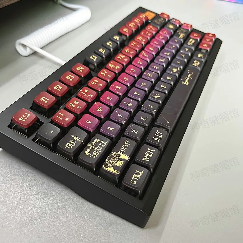 117 toetsen Pudding Keycaps PBT-materiaal ASA Zeer aangepaste sleutelkap Constellation Transparante Keycap Mechanisch toetsenbord Keycap