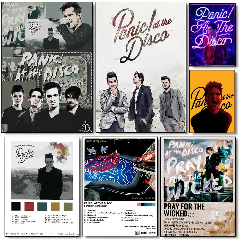 Band Panic! At The Disco Poster HD Wall Art Aesthetic Home Decor for Living Room Bedroom Café Office Stylish Gift