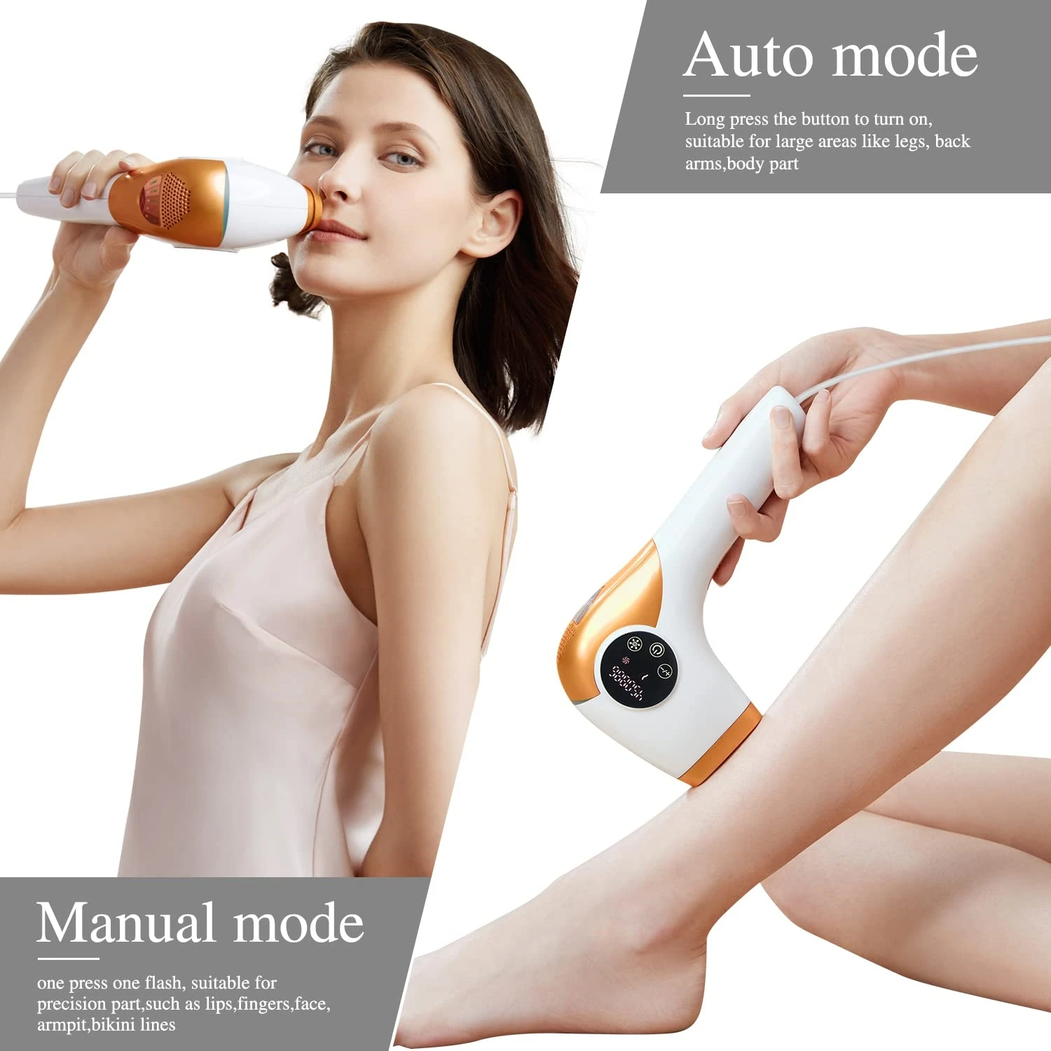 

IPL Laser Hair Removal Device With 3-in-1 999900 Flashes 9 Levels Ice Feeling Permanent Epilator Whole Body For Men Women