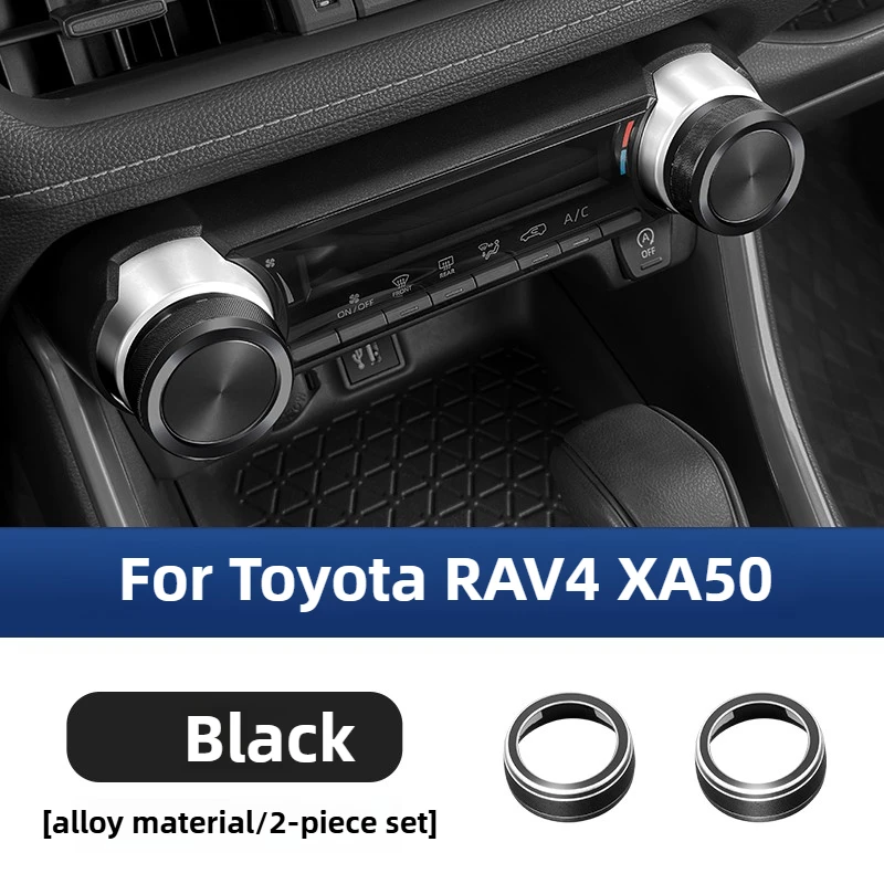 

Accessories For Toyota RAV4 XA50 2026/2025 Air Conditioning Knob Trim Ring Metal Custom Upgrade Scratch-Proof Durable 2020-2024