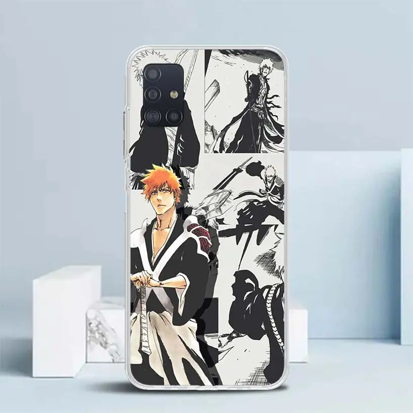 Ichigo Kenpachi Bleach Anime Soft Cover for Samsung Galaxy A51 A50S A71 A70 Phone Case A41 A31 A21S A11 A40 A30S A20E A10S A6 A7