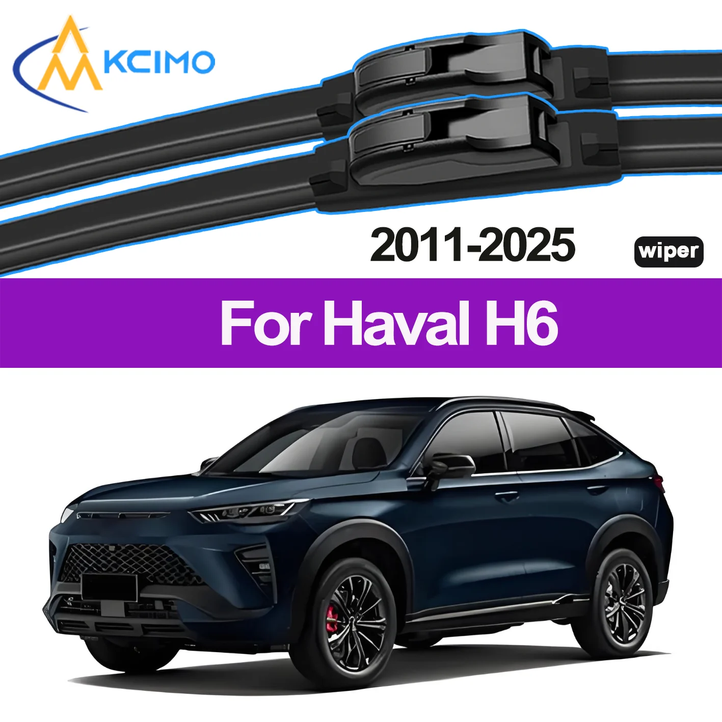 

2pcs Quality Windscreen Silent Black Car Rain Brush Suitable for Haval H6 2011-2025 Front Windshield Auto Wipers Blade Brushes